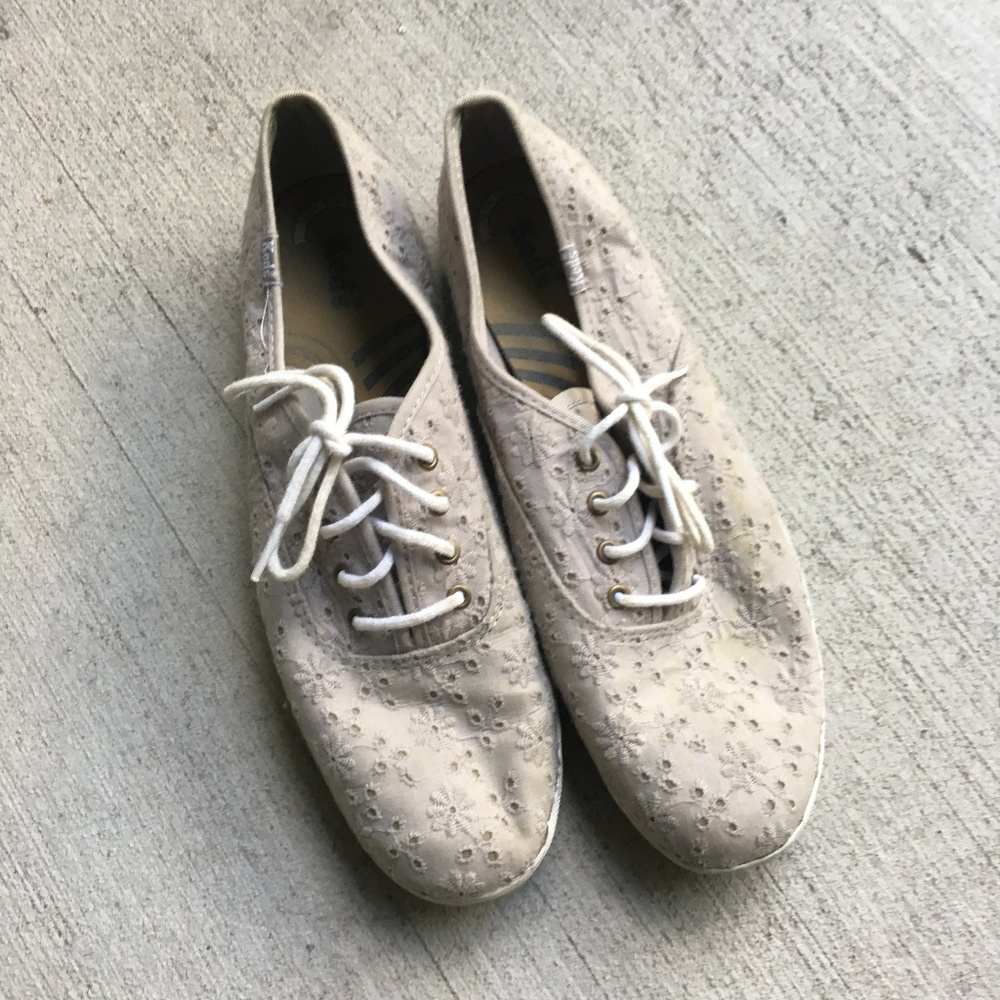 Grey Eyelet Keds Sneakers